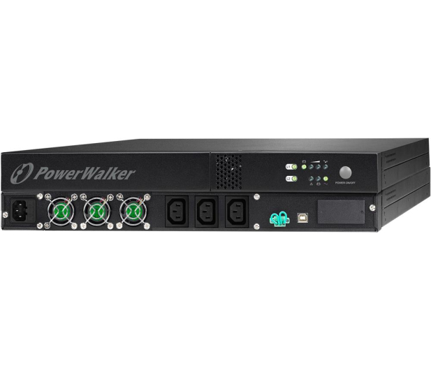 POWERWALKER Zasilacz UPS On-Line 1000VA 3x IEC Out, USB/RS-232, LCD, Rack 19 cali/1U VFI 1000 R1U - 253699 - zdjęcie 4